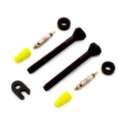 X-Sauce 2 válvulas finas 60mm tubeless de aluminio anodizado negro desmontables + llave