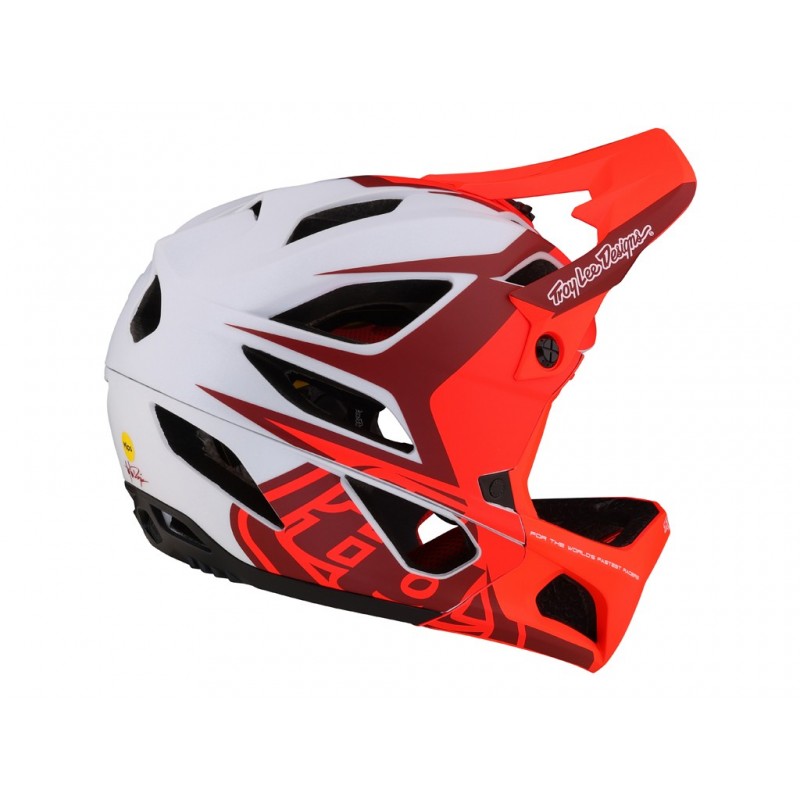 Troy Lee Designs Stage Mips rouge/blanc - Expédition 24h - Meilleurs prix
