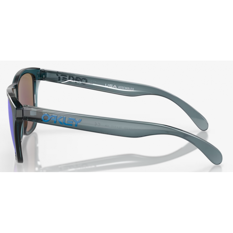 Oakley Frogskins Crystal Black lentille Prizm Sapphire Polarisée 9013F6