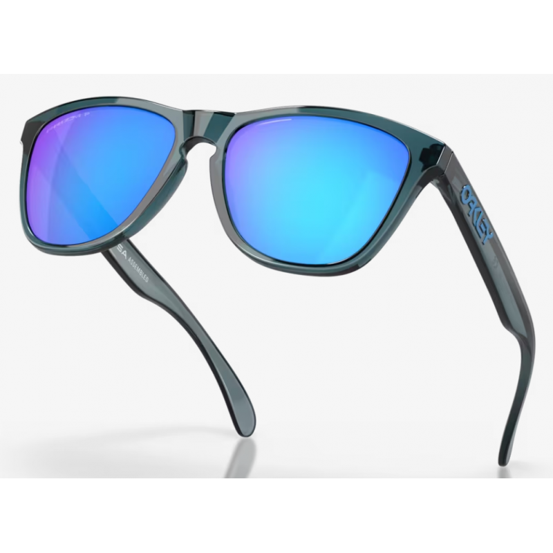Oakley Frogskins Crystal Black lentille Prizm Sapphire Polarisée 9013F6