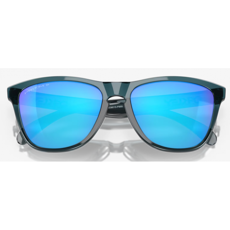 Oakley Frogskins Crystal Black lentille Prizm Sapphire Polarisée 9013F6