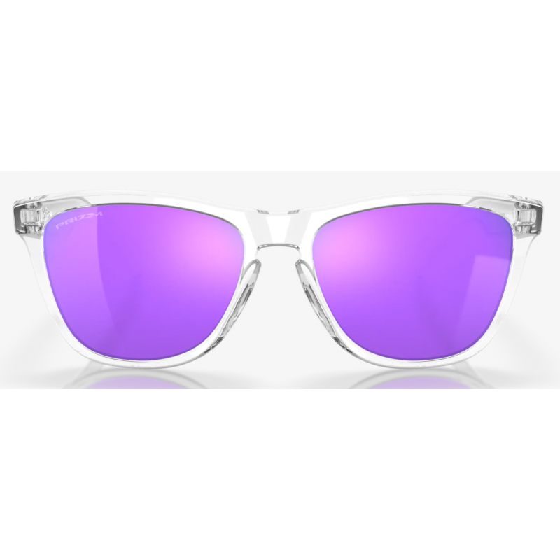 Oakley Frogskins Polished Clear lente Prizm Violet OO9013-H755