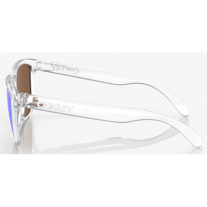 Oakley Frogskins Polished Clear lentille Prizm Violet OO9013-H755