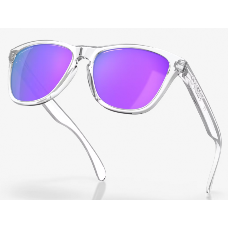 Oakley Frogskins Polished Clear lente Prizm Violet OO9013-H755