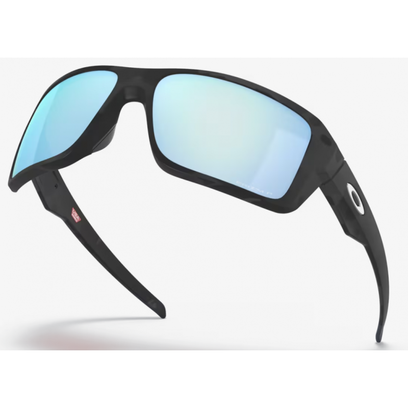 Oakley Double Edge Matte Black Camo lentille Prizm Deep Water Polarisée