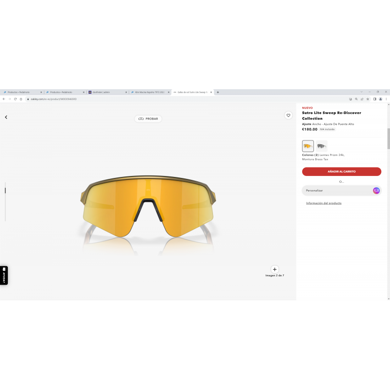 Oakley Sutro Lite Sweep Re-Discover Collection Brass Tax lentille Prizm 24K