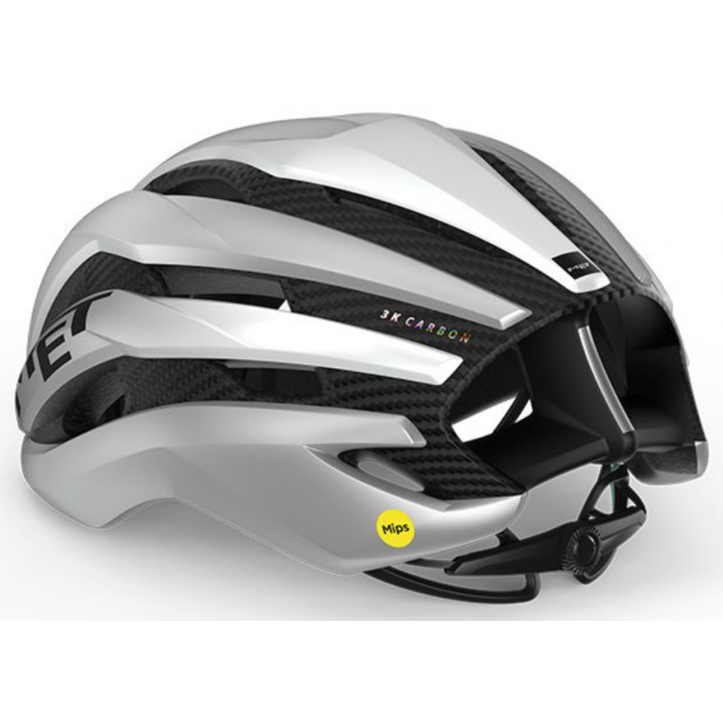 Met Trenta 3K Carbon Mips blanc/argent métallique - expédition 24h