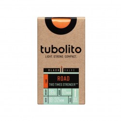 Tubolito Road 700c SV 60mm válvula presta negra cámara - envío 24h