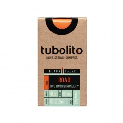 Tubolito Road 700c SV 80mm válvula presta negra cámara - envío 24h