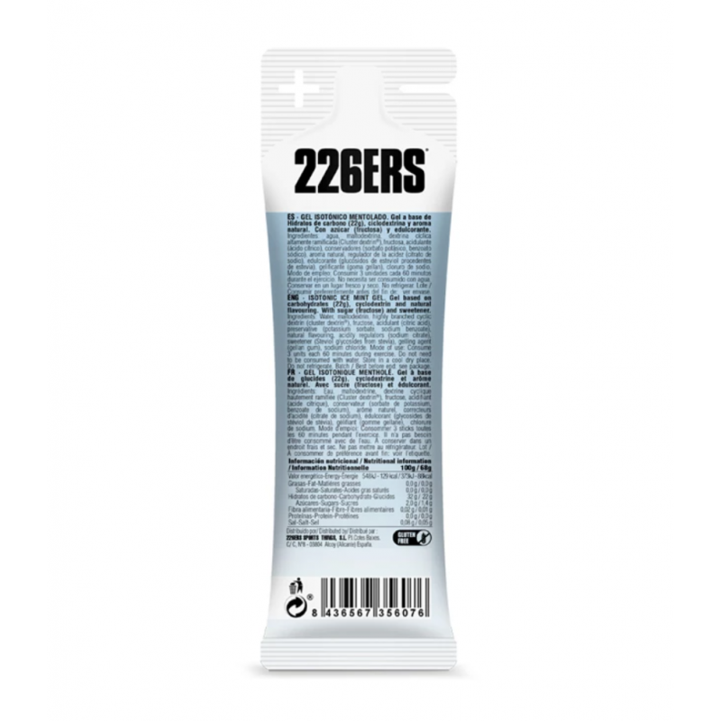 226ers Gel énergétique isotoniques Ice 68g avec menthol - offres