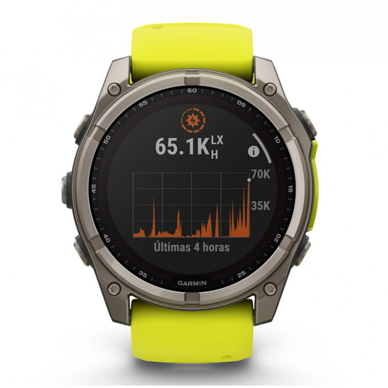 Garmin Fēnix 8 Saphir Solaire 51mm Titane Gris Jaune - expédition 24h