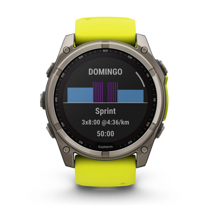 Garmin Fēnix 8 Zafiro Solar 51mm Titanio Gris Amarillo - envío 24h