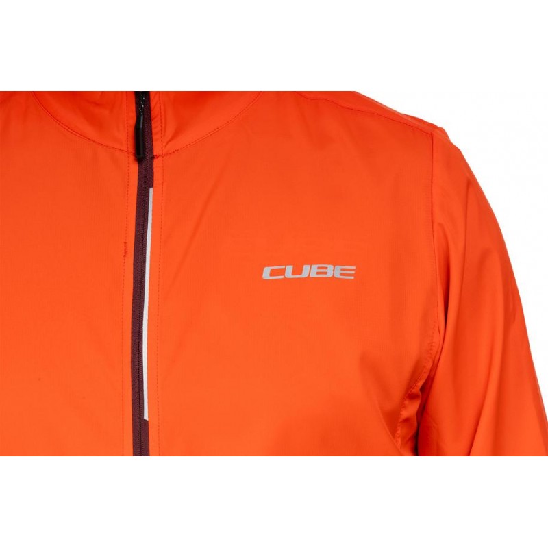 Chaqueta Cortaviento Cube CMPT Roja | Ligera y Resistente ciclismo