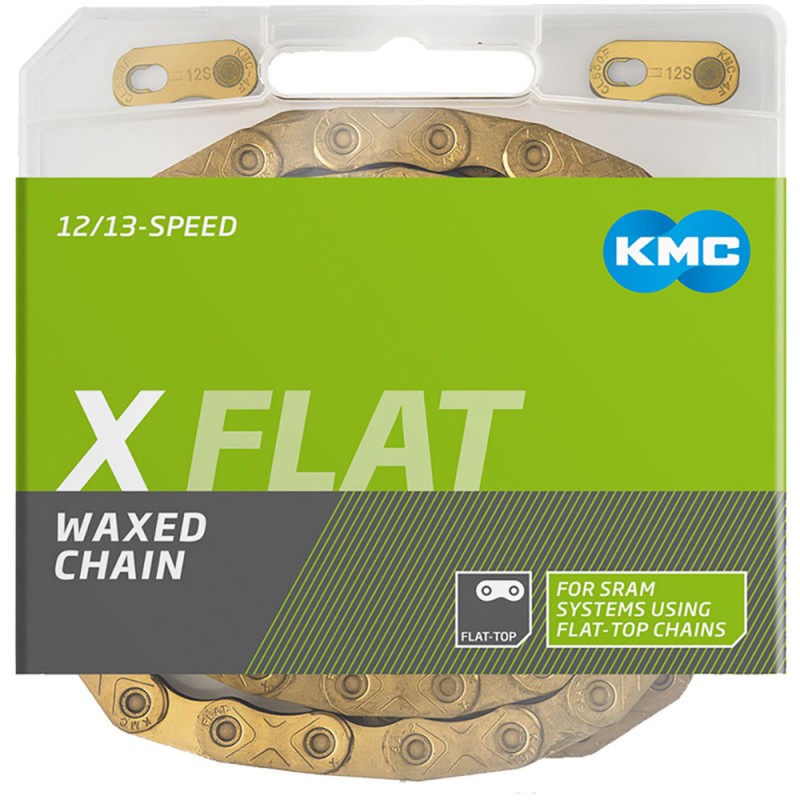Kmc X Flat Tin Gold Waxed de 12/13 vitesses chaîne - expédition 24h
