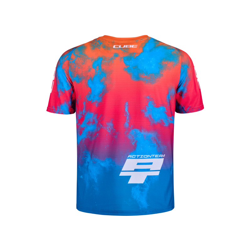 Rfr Rookie Junior X Actionteam t-shirt à manches courtes pour VTT bleu/rose