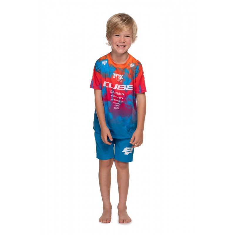 Rfr Rookie Junior X Actionteam camiseta manga corta para mtb azul/rosa