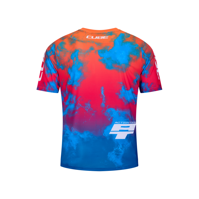 Rfr X Actionteam camiseta manga corta para Mtb azul/rosa/naranja