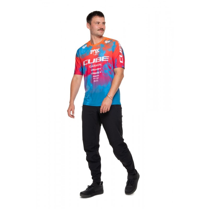 Rfr X Actionteam camiseta manga corta para Mtb azul/rosa/naranja