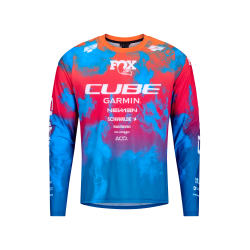 Cube X Actionteam camiseta manga larga para mtb Azul/Rosa/Naranja