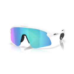 Oakley Stunt Devil S blanc mat Lentilles prizm saphir OO9518-0436