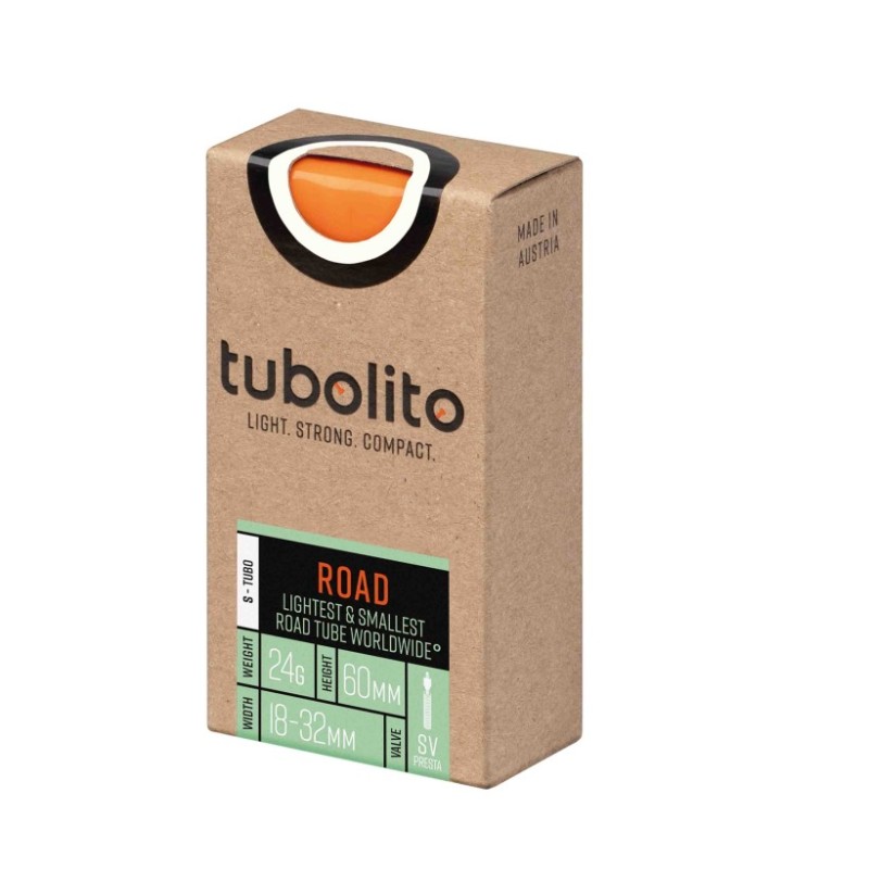 Tubolito S-Road 700c 60mm SV valve presta orange tube - expédition 24h