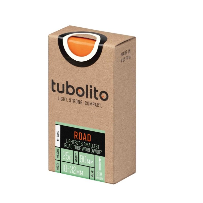 Tubolito S-Road 700c SV 80mm valve presta orange tube - livraison 24h