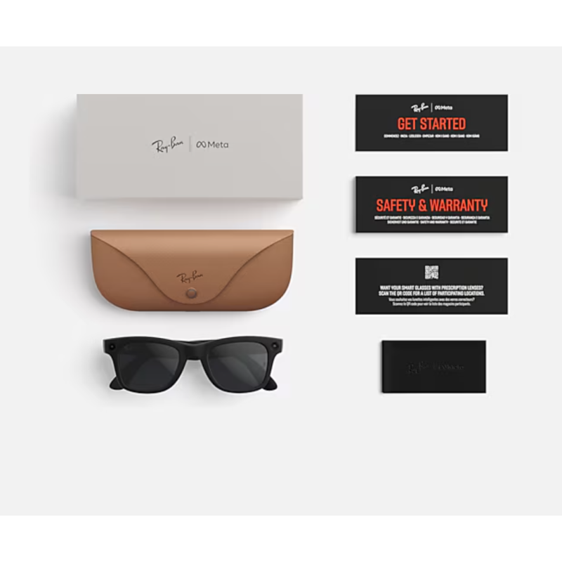Ray-Ban Meta Wayfarer Gen 2 Mate Noir lentilles Graphite RW4012 601ST3 50