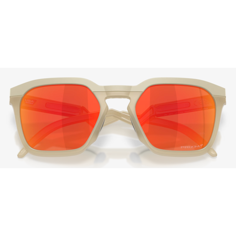 Oakley Hstn SQ Matte Sand lunettes Prizm RubyPolarized OO9533-0554