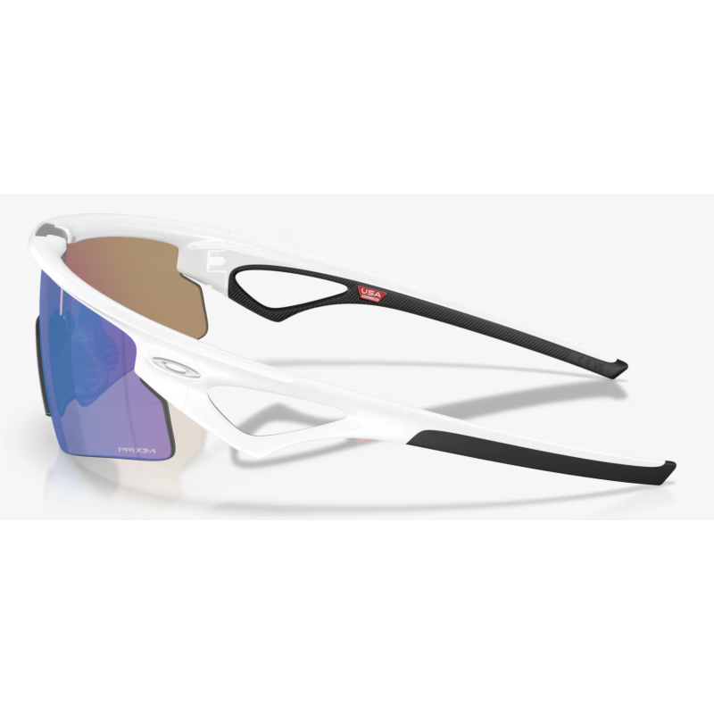 Oakley Sphaera Strike mat blanc lentilles prizm saphir OO9531-0437