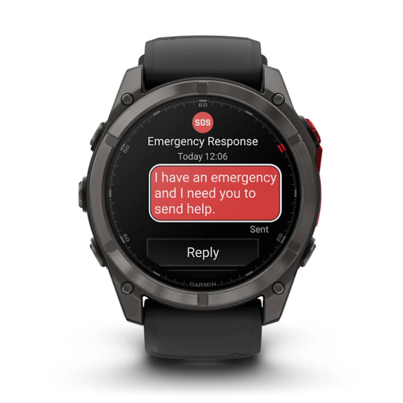 Garmin Fenix 8 Pro 51mm Microled Saphir Gris Carbone DLC titane