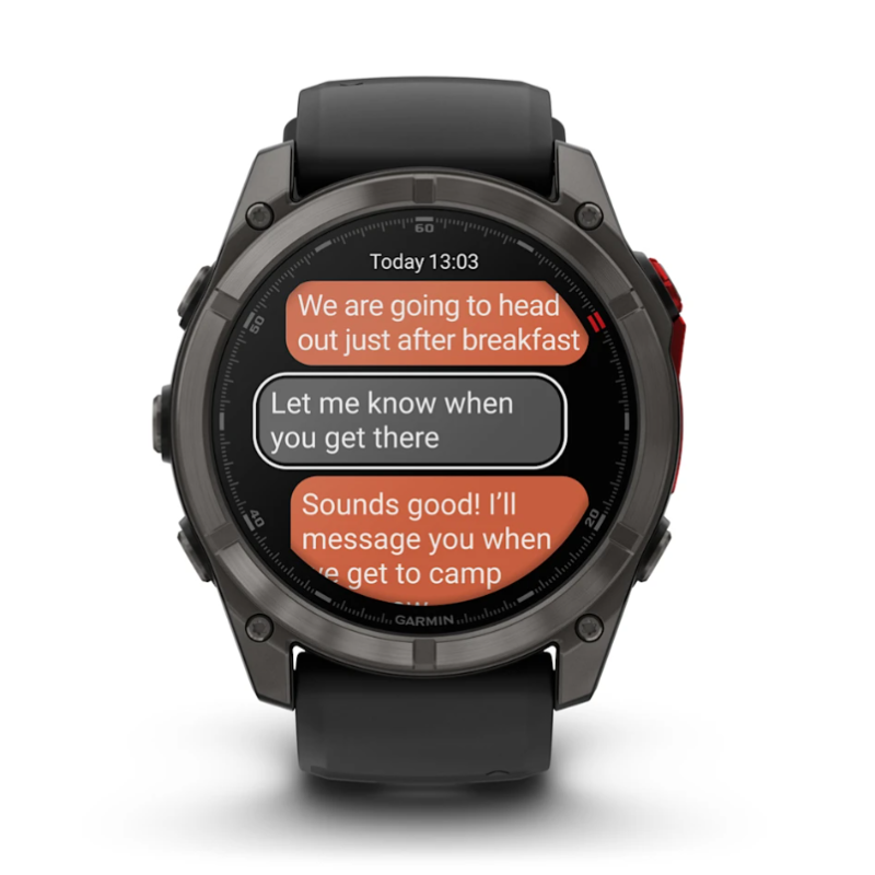 Garmin Fenix 8 Pro 51mm Microled Saphir Gris Carbone DLC titane