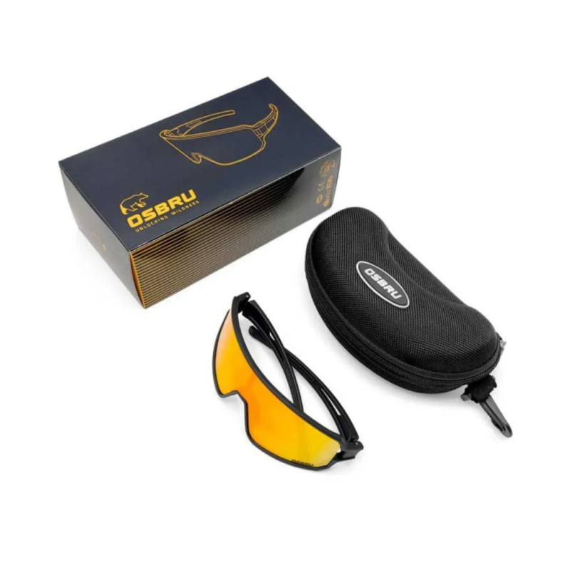 Osbru Pro zugas lente dorada negro gafas - envío 24h