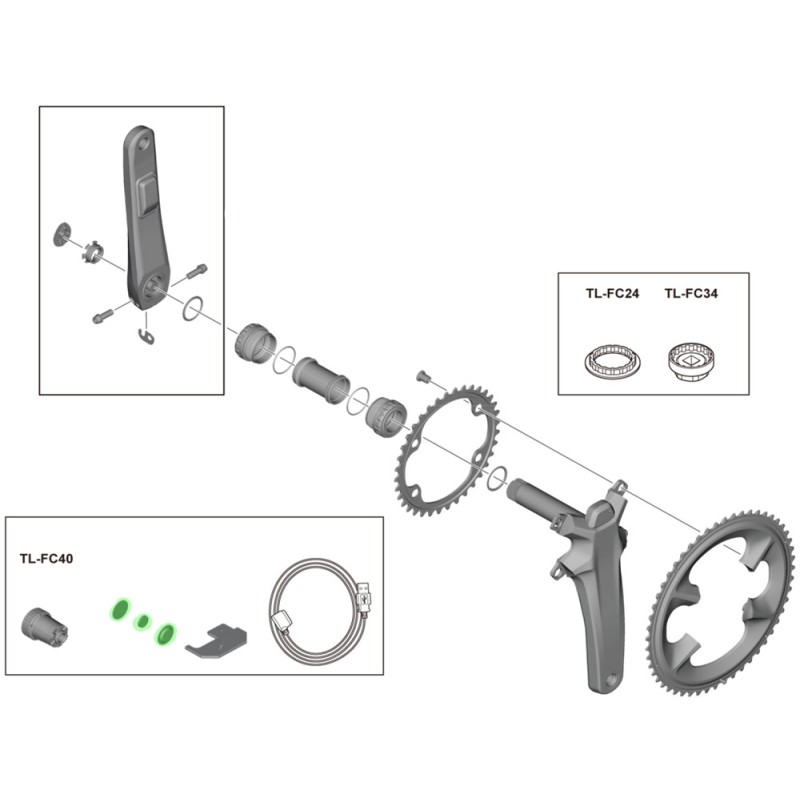 Shimano Ensemble d'aimants pour FC-R9100-P/R9200-P - expédition 24h