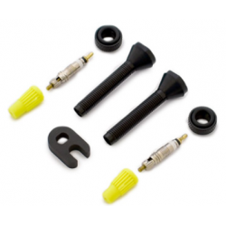 X-Sauce 2 válvulas finas 40mm tubeless de aluminio anodizado negro desmontables + llave