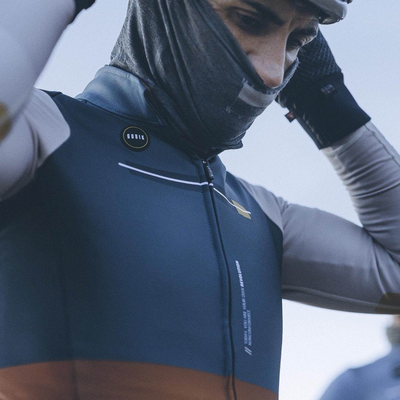 Gobik bandana cou de merino Moonbah unisexe noir lead - Expédition 24h